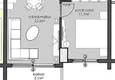 Kupuj taniej Apartament 1+1 w centrum Alanyi - umeblowany i z widokiem na morze, dostępne są raty  1 