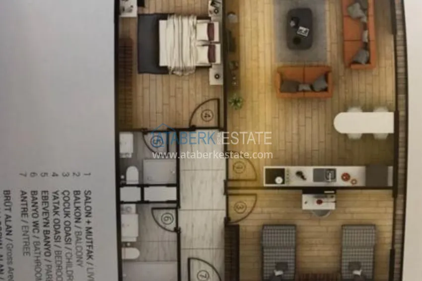 Kupuj  Apartamenty w Tosmur w nowym kompleksie 1 