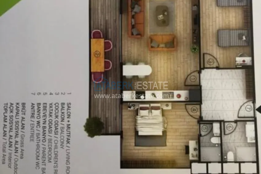 Kupuj  Apartamenty w Tosmur w nowym kompleksie 2 
