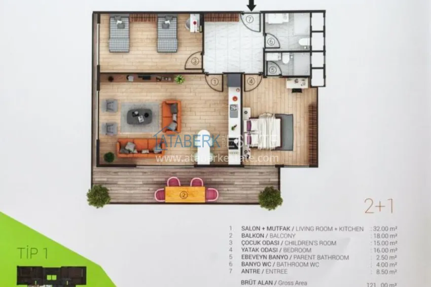 Kupuj  Apartamenty w Tosmur w nowym kompleksie 4 