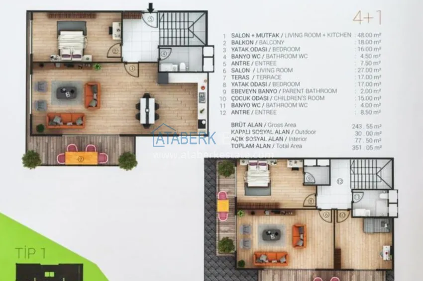 Kupuj  Apartamenty w Tosmur w nowym kompleksie 6 