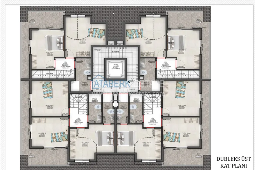 Kupuj Dwupoziomowy penthouse w Mahmutlarze w kompleksie w budowie 1 