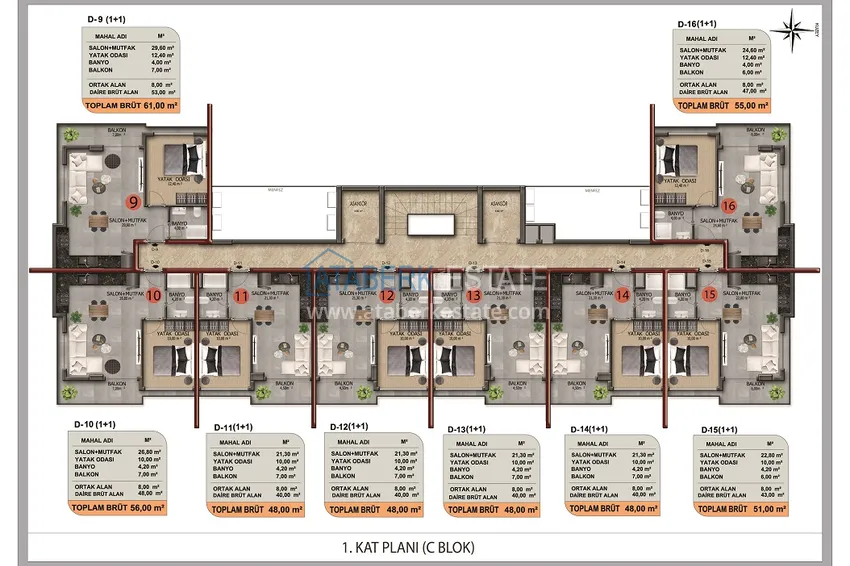 Kupuj taniej Apartamenty od dewelopera na raty w Alanyi - komfortowy kompleks w okolicy Oba  9 