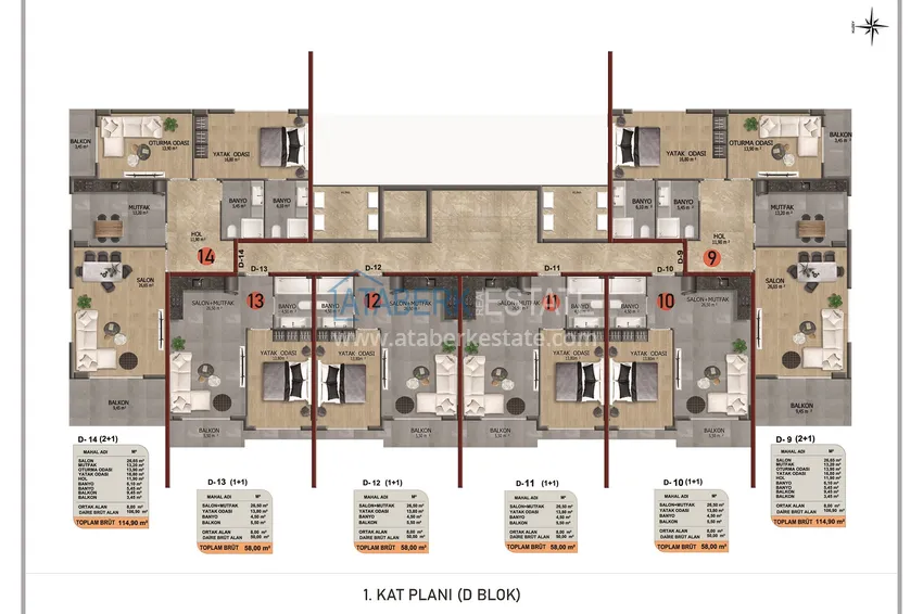 Kupuj taniej Apartamenty od dewelopera na raty w Alanyi - komfortowy kompleks w okolicy Oba  16 