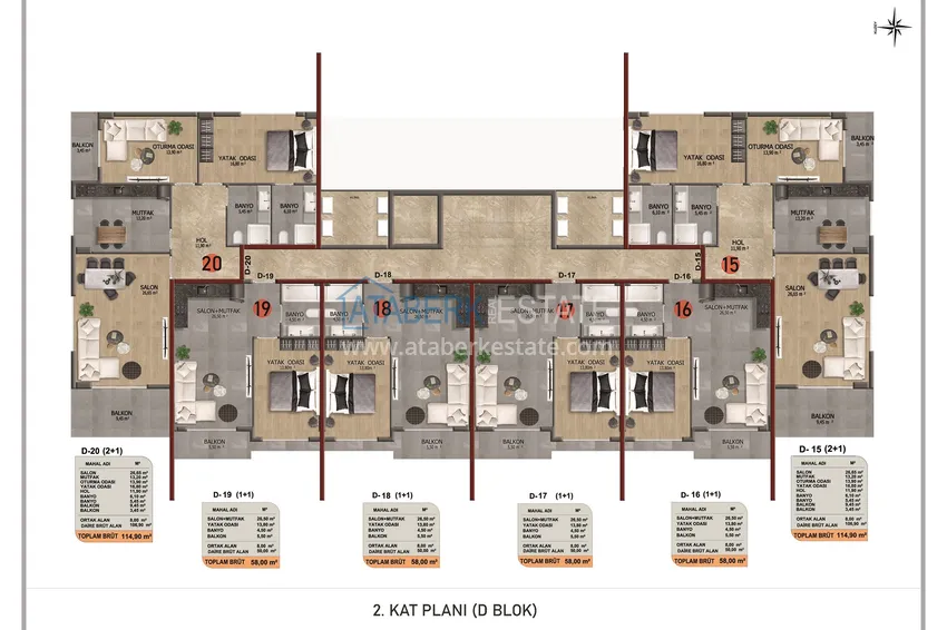 Kupuj taniej Apartamenty od dewelopera na raty w Alanyi - komfortowy kompleks w okolicy Oba  17 