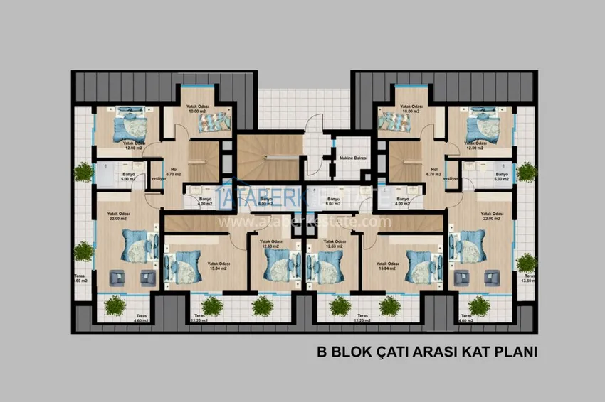 Kupuj taniej Nowy luksusowy projekt kompleksu mieszkalnego w Alanyi - obszar górski Tepe 8 