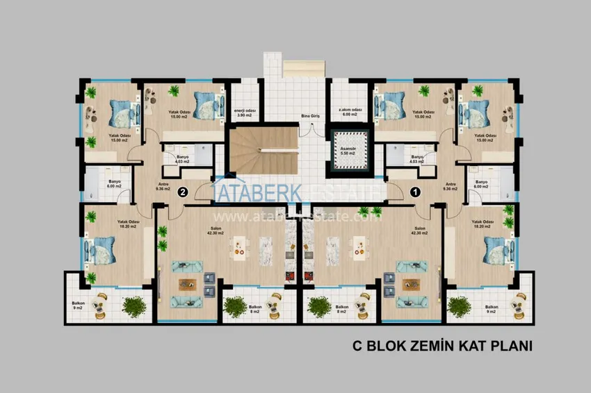 Kupuj taniej Nowy luksusowy projekt kompleksu mieszkalnego w Alanyi - obszar górski Tepe 9 