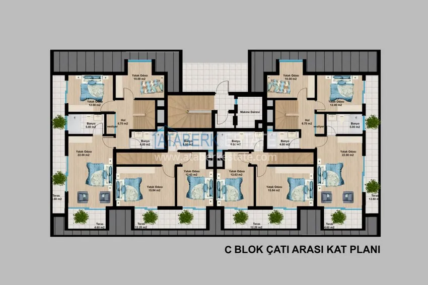 Kupuj taniej Nowy luksusowy projekt kompleksu mieszkalnego w Alanyi - obszar górski Tepe 11 