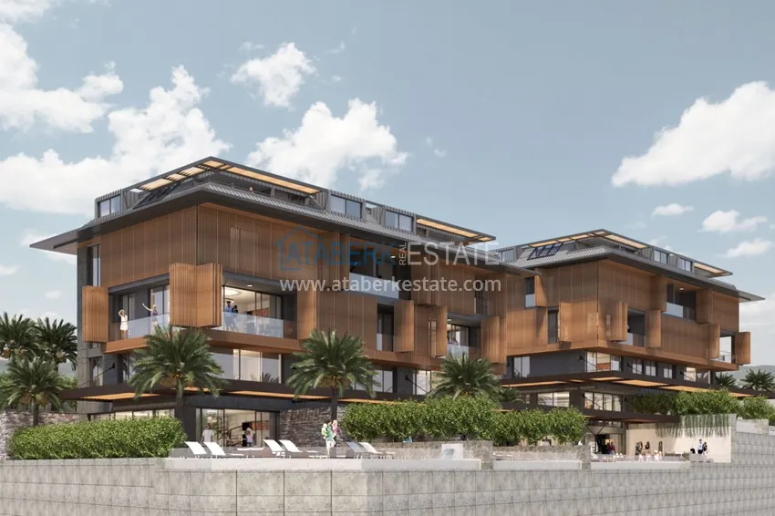 Nowy ekskluzywny projekt kompleksu mieszkaniowego klubu w Alanyi 6 