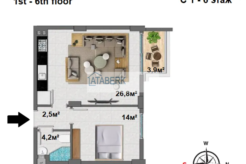 Kupuj taniej Apartamenty w przystępnych cenach od dewelopera w Mahmutlar 7 