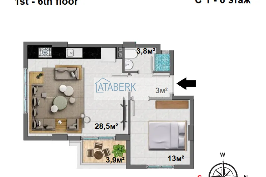 Kupuj taniej Apartamenty w przystępnych cenach od dewelopera w Mahmutlar 9 