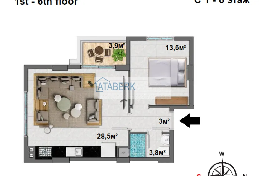 Kupuj taniej Apartamenty w przystępnych cenach od dewelopera w Mahmutlar 11 