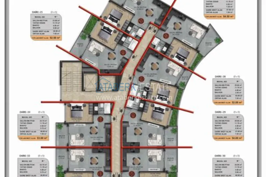 Kupuj taniej Elegancki kompleks mieszkaniowy premium w Oba, Alanya 3 