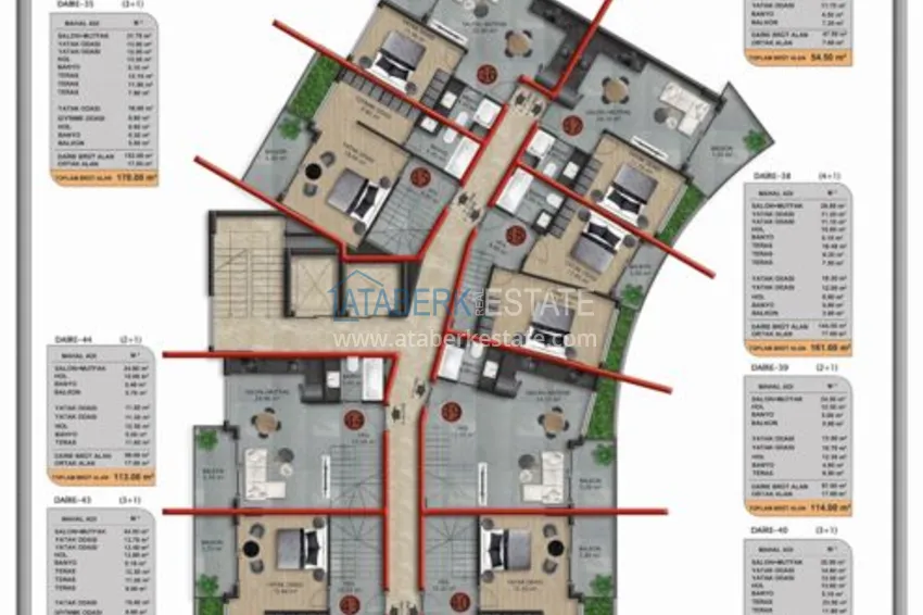 Kupuj taniej Elegancki kompleks mieszkaniowy premium w Oba, Alanya 4 