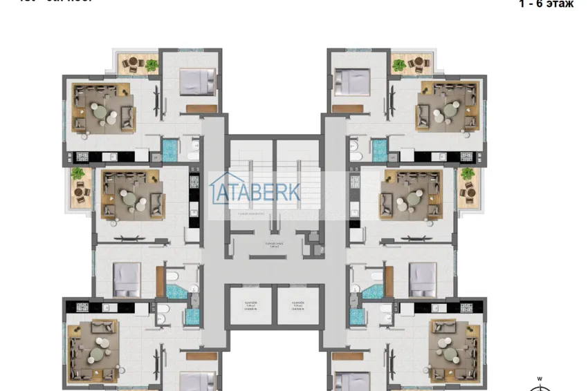 Kupuj taniej Apartamenty w przystępnych cenach od dewelopera w Mahmutlar 2 