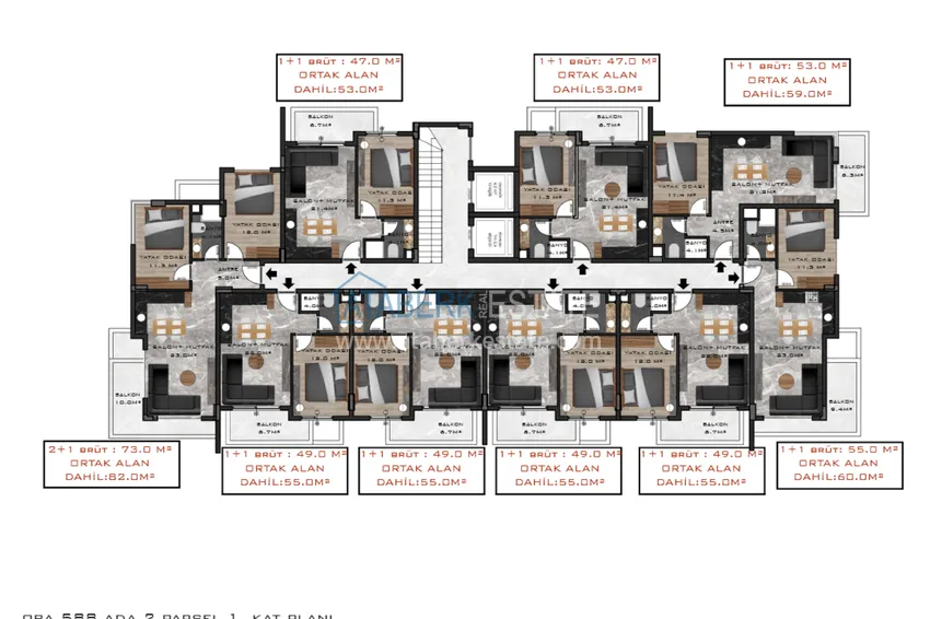 Kupuj taniej 🔥Nasz projekt. Projekt inwestycyjny kompleksu mieszkaniowego w Oba - Alanya 4 