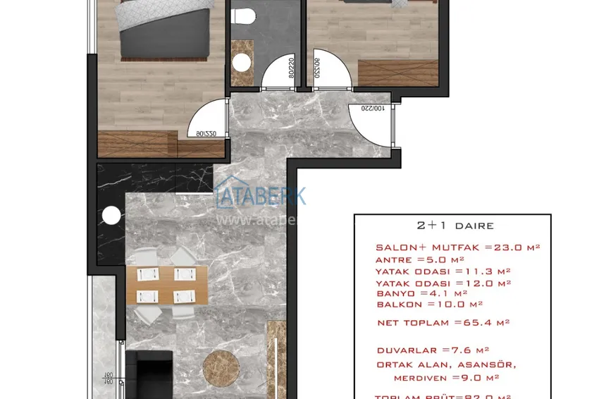 Kupuj taniej 🔥Nasz projekt. Projekt inwestycyjny kompleksu mieszkaniowego w Oba - Alanya 7 