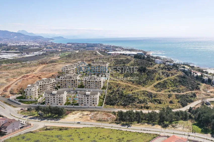 Unikalny projekt kompleksu mieszkalnego w rejonie Turkler - Alanya 2 