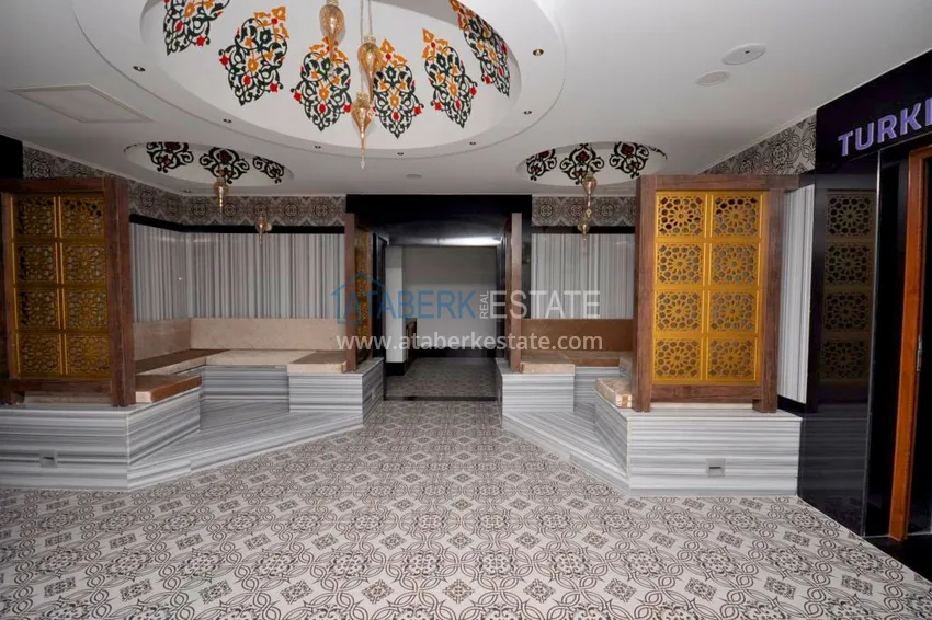 Apartament w Oba z widokiem na góry w luksusowym kompleksie mieszkalnym 22 