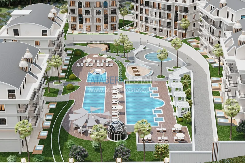 Unikalny projekt kompleksu mieszkalnego w rejonie Turkler - Alanya 31 