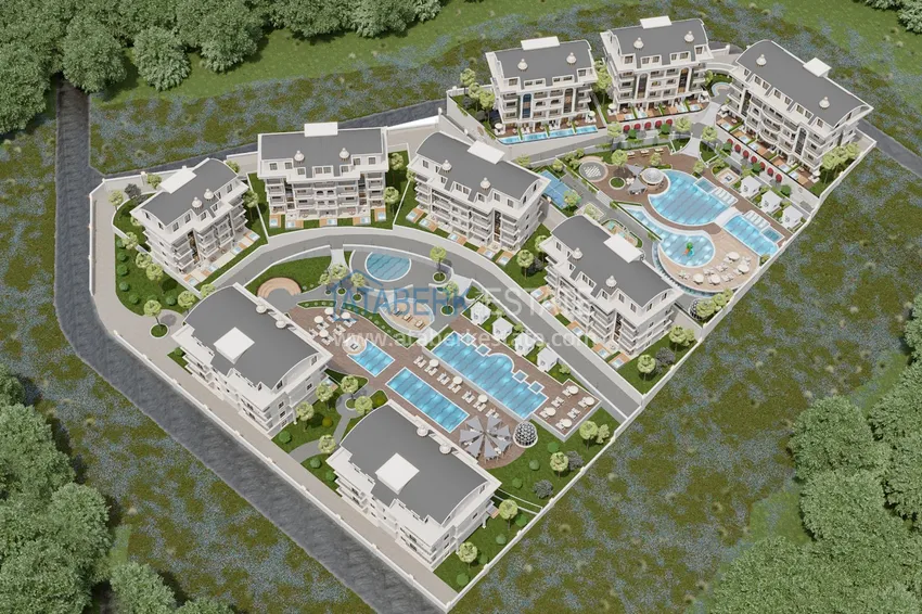 Unikalny projekt kompleksu mieszkalnego w rejonie Turkler - Alanya 33 
