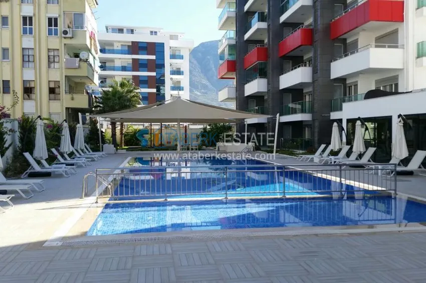 Apartament w Kestel z meblami i widokiem na morze w luksusowym kompleksie 3 