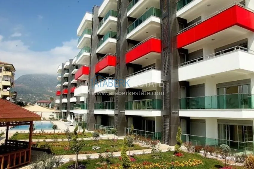 Apartament w Kestel z meblami i widokiem na morze w luksusowym kompleksie 6 