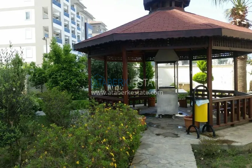 Apartament w Kestel z meblami i widokiem na morze w luksusowym kompleksie 7 