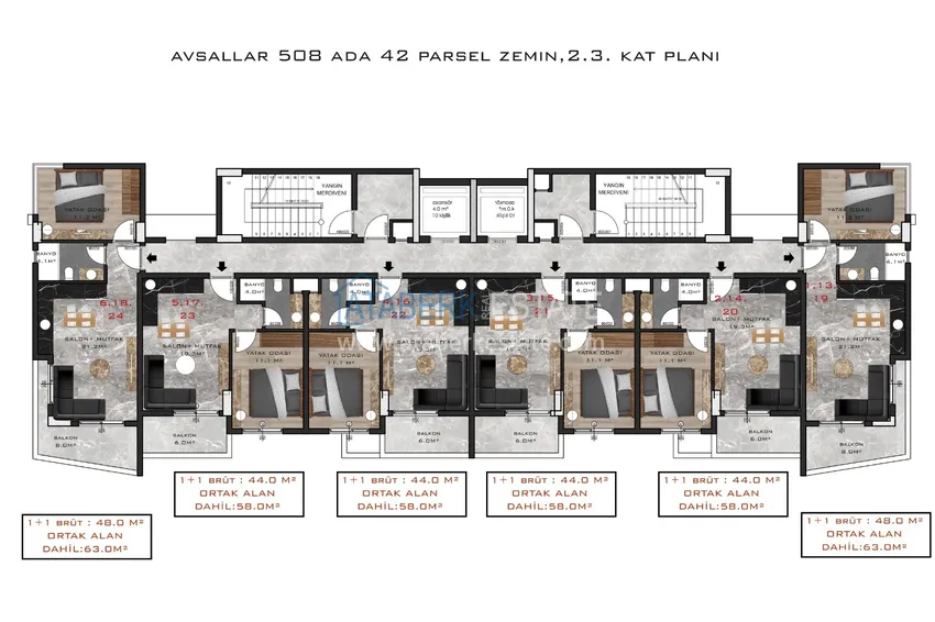 Kupuj taniej Rozpoczęcie sprzedaży! Nowy projekt poza planem w dzielnicy Avsallar 2 