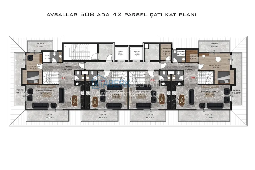 Kupuj taniej Rozpoczęcie sprzedaży! Nowy projekt poza planem w dzielnicy Avsallar 6 