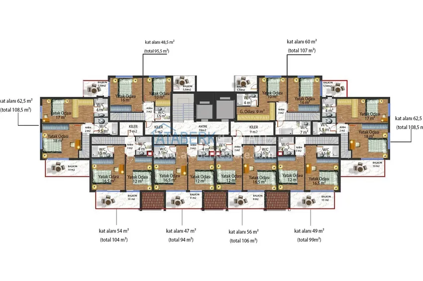 Kupuj taniej Nowy projekt kompleksu mieszkalnego z infrastrukturą hotelową w Gazipasa 1 