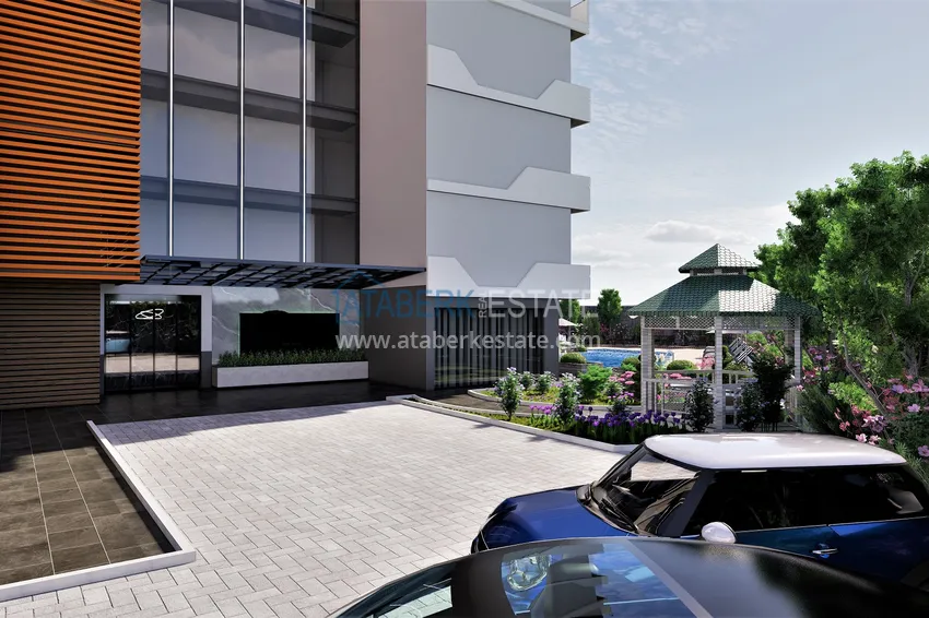 Projekt kompleksu mieszkalnego w budowie w dzielnicy Alanya — Oba 11 