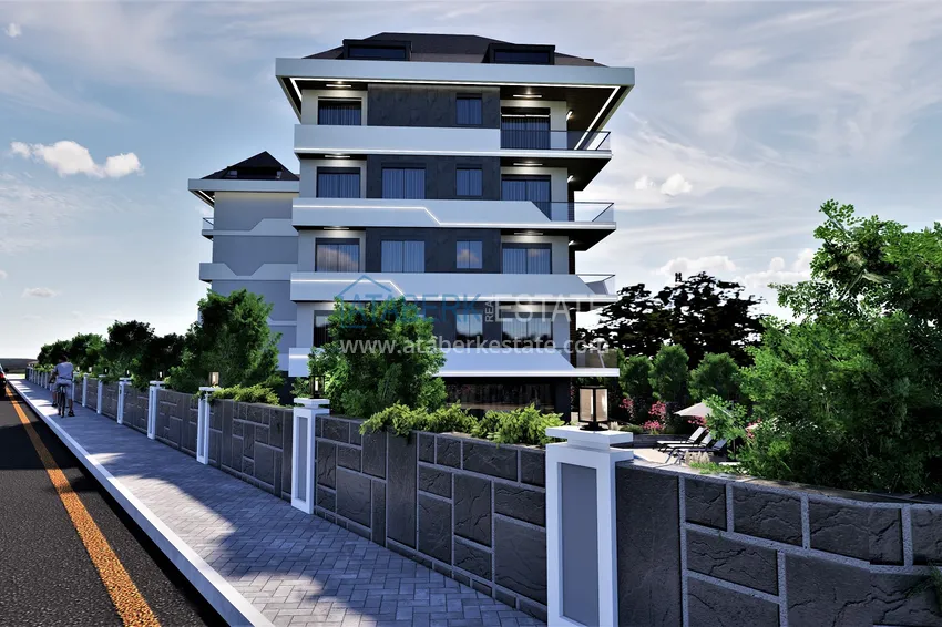 Projekt kompleksu mieszkalnego w budowie w dzielnicy Alanya — Oba 14 