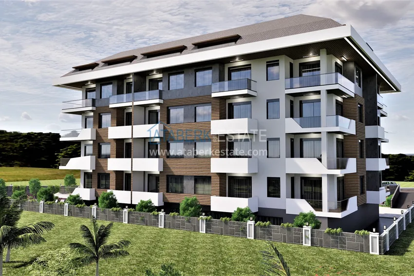 Projekt kompleksu mieszkalnego w budowie w dzielnicy Alanya — Oba 15 