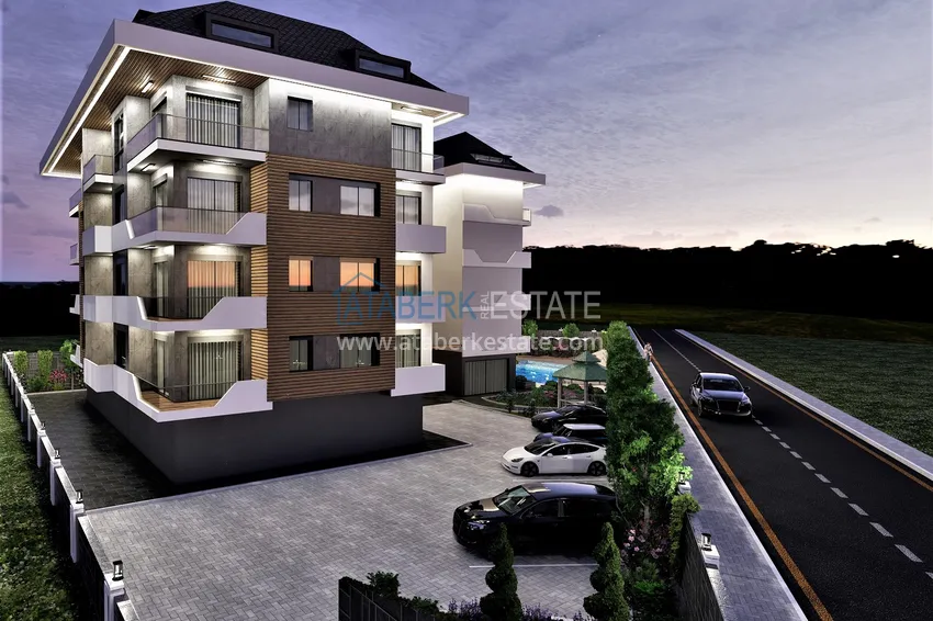 Projekt kompleksu mieszkalnego w budowie w dzielnicy Alanya — Oba 19 