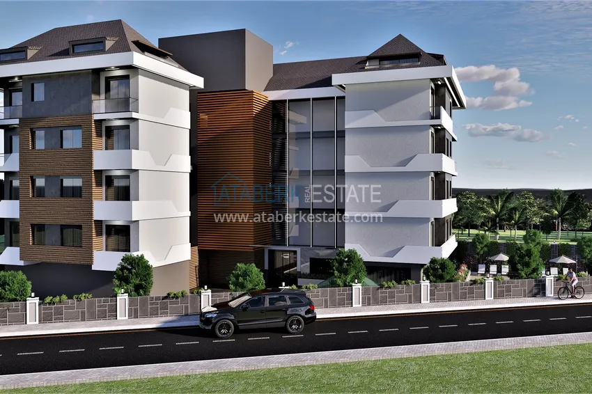 Projekt kompleksu mieszkalnego w budowie w dzielnicy Alanya — Oba 21 