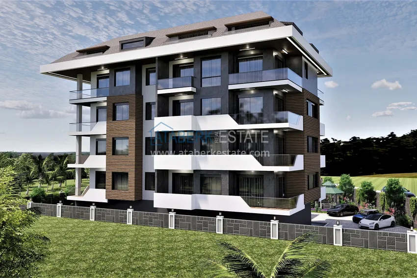 Projekt kompleksu mieszkalnego w budowie w dzielnicy Alanya — Oba 2 