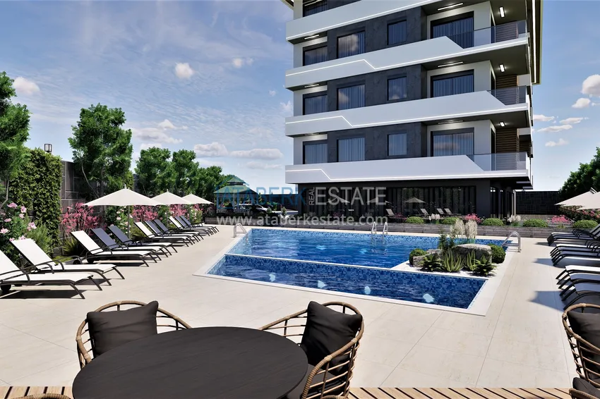 Projekt kompleksu mieszkalnego w budowie w dzielnicy Alanya — Oba 3 