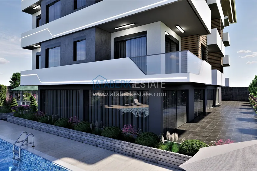 Projekt kompleksu mieszkalnego w budowie w dzielnicy Alanya — Oba 4 