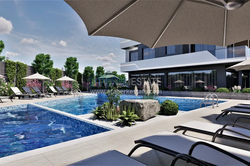 Projekt kompleksu mieszkalnego w budowie w dzielnicy Alanya — Oba 6 