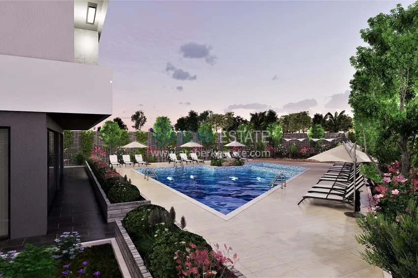 Projekt kompleksu mieszkalnego w budowie w dzielnicy Alanya — Oba 8 