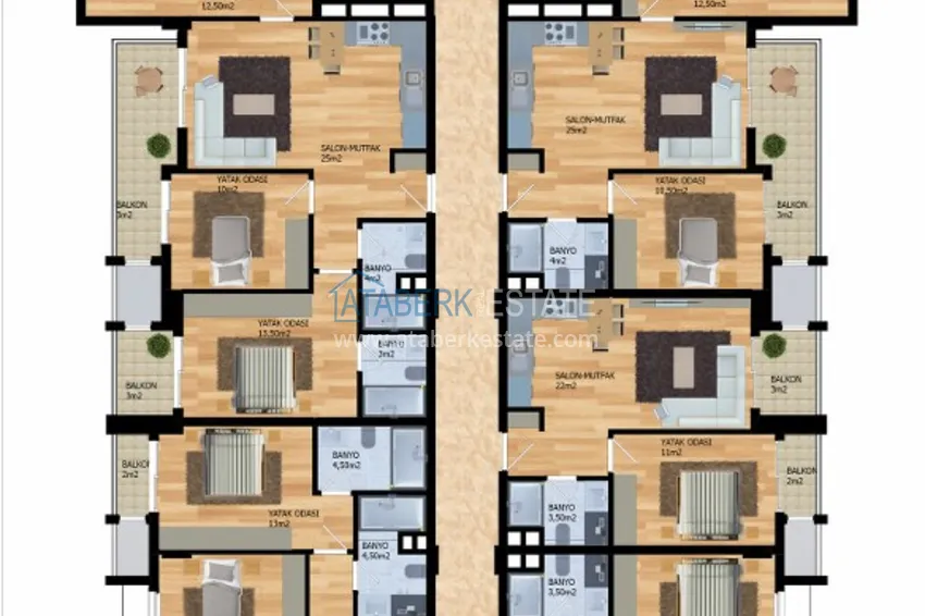 Kupuj taniej Apartamenty od dewelopera w Alanyi - nowoczesny kompleks mieszkalny w centrum Mahmutlar 1