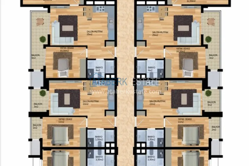 Kupuj taniej Apartamenty od dewelopera w Alanyi - nowoczesny kompleks mieszkalny w centrum Mahmutlar 3