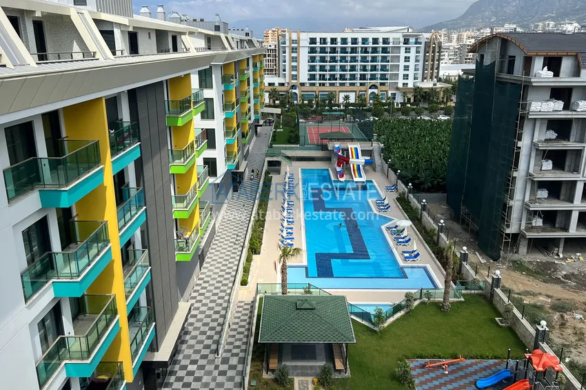 Nowy umeblowany apartament 1+1 z widokiem na morze — Kargicak, Alanya, od właściciela 1 