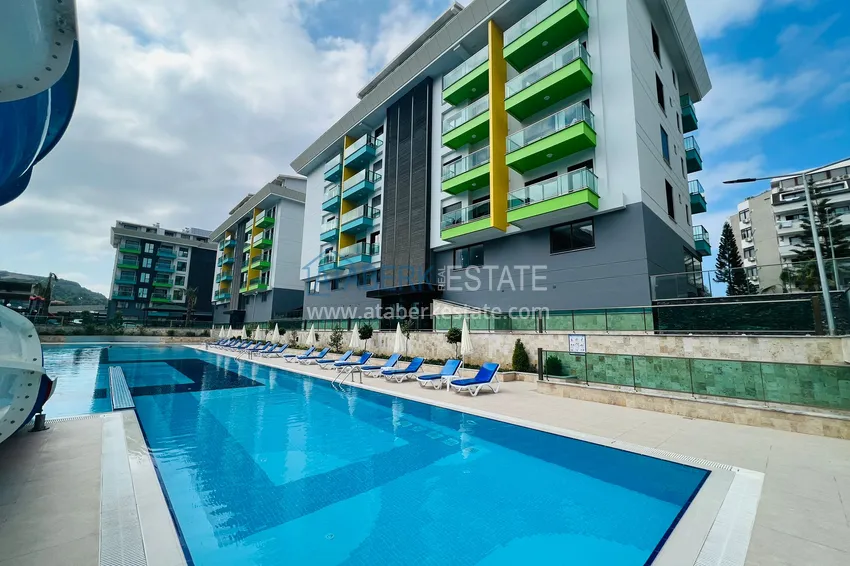 Nowy umeblowany apartament 1+1 z widokiem na morze — Kargicak, Alanya, od właściciela 2 