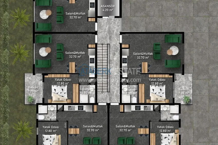 Kupuj taniej Nowy oryginalny projekt kompleksu mieszkalnego w dzielnicy Kargicak 12 