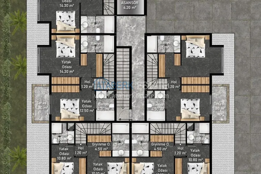 Kupuj taniej Nowy oryginalny projekt kompleksu mieszkalnego w dzielnicy Kargicak 16 