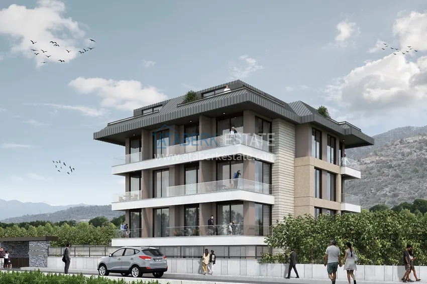 Apartamenty z widokiem na morze od dewelopera w centrum Alanyi — Plaża Kleopatra  2 