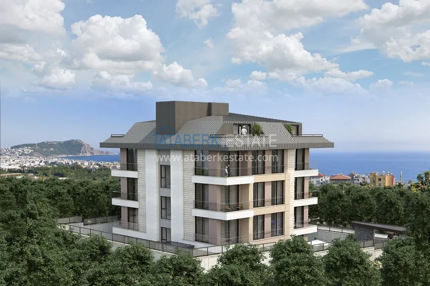 Apartamenty z widokiem na morze od dewelopera w centrum Alanyi — Plaża Kleopatra  1 
