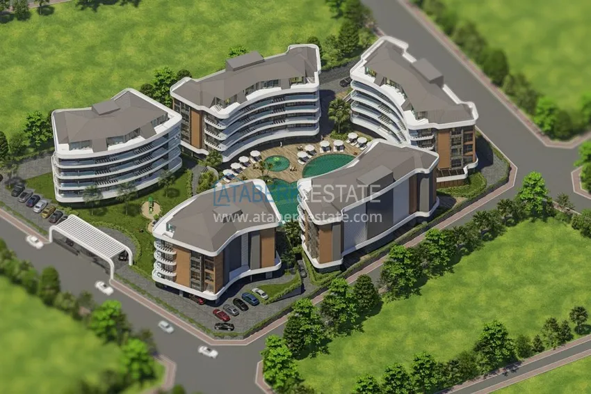 Nowy projekt inwestycyjny dla kompleksu mieszkalnego w Górnej Oba, Alanya 2 